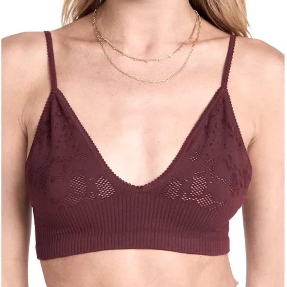 Free People Feels Right Bralette in Brown NWT